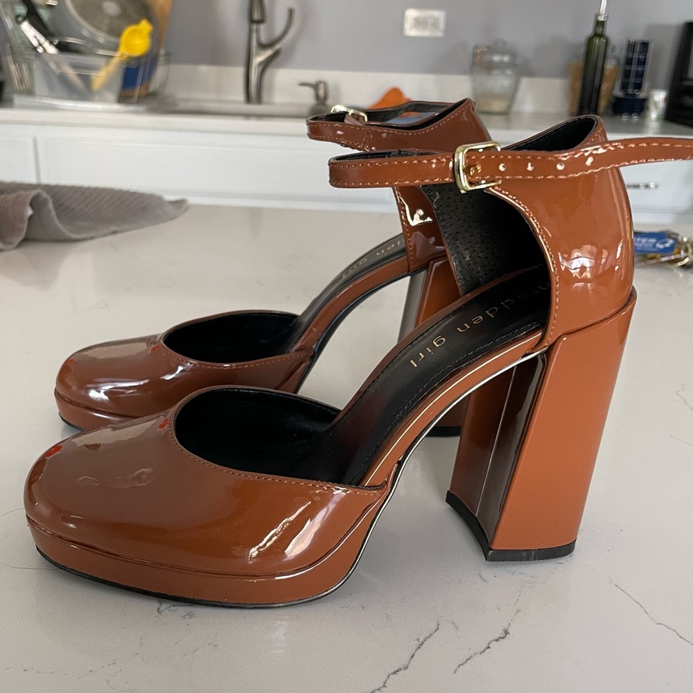 Madden Girl Una Two-Piece Block Heel Pumps